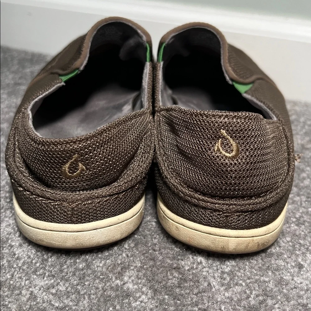Olukai Nohea Mesh Slip-On Shoes Men’s Size 9 Brown Lightweight Casual Loafers